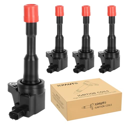 NPAUTO مجموعة حزمة ملف الإشعال من 4 قطع تناسب هوندا سيفيك هايبرد 1.3 لتر 2003 2004 2005 2006 2007 2008 2009 2010 2011، UF374 30521-pwa-003 C1408 - Image 1