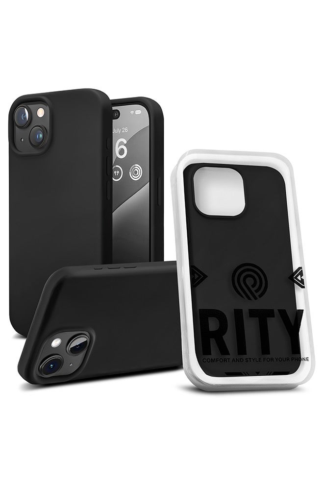 ريتي غطاء سيليكون لآيفون 15 – تصميم أنيق بجودة فائقة، ملمس ناعم احترافي، مقاوم للصدمات، حماية كاملة مع بطانة فاخرة من الألياف الدقيقة - Image 1