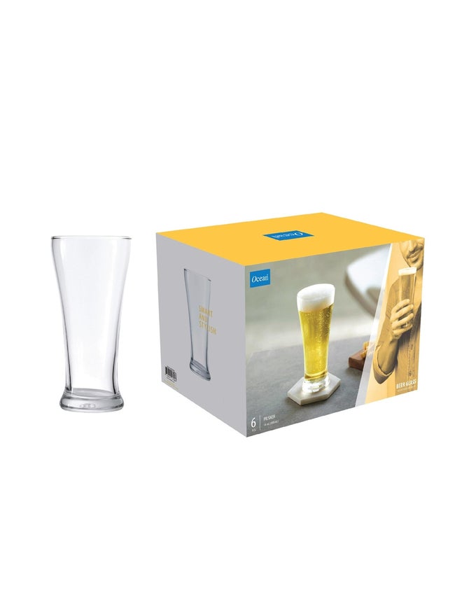 OCEAN 6-Piece Pilsner Glass Set 400ml - Image 5