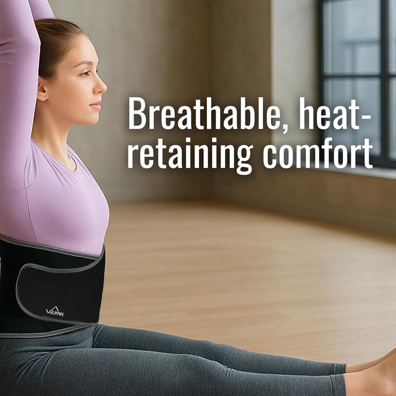 VULKAN Classic Back Support Belt Adjustable Lumbar Brace for Lower Back Pain Relief Sciatica and Posture Correction 1 Size Back Support for Men and Women Durable and Comfortable Fit - Image 4