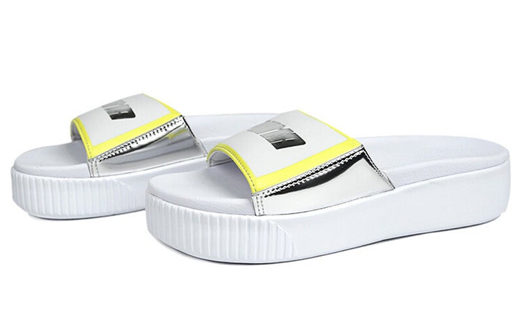 PUMA (WMNS) PUMA Platform Slide TZ 'White Silver' - Image 3