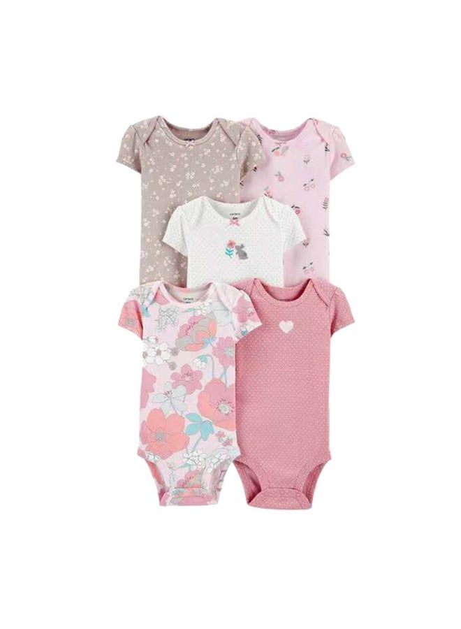 Baby Boys Girls Clothes Infant Romper Bodysuit One-Piece Funny Cute Outfit，5-Pack