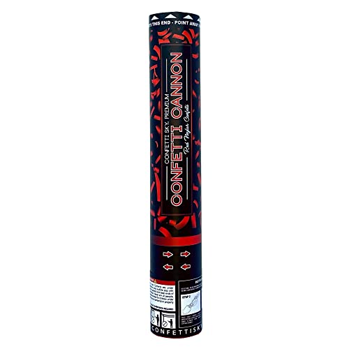 Confetti Sky [6 Pack] 12 Inch Confetti Cannons | Red Confetti Poppers for Wedding Celebration, Birthday Party, Pranks, Graduation, Christmas Eve and New Year Celebration - Image 5