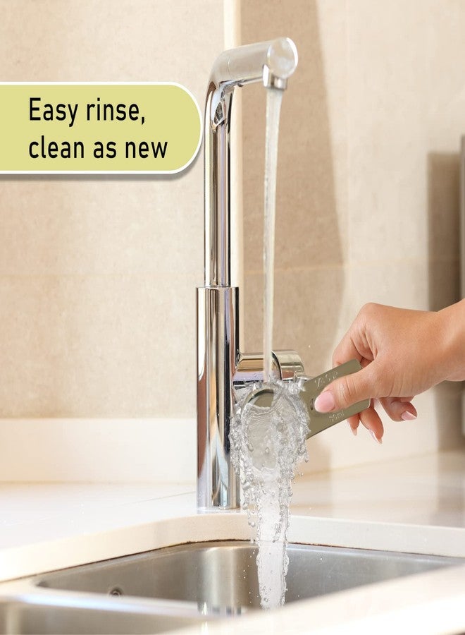 BERYLER كوب قياس بيرلر، عبوة من قطعتين، سعة كل منهما 1/8 كوب (ملعقتان كبيرتان | 30 مل | 30 سم مكعب | 1 أونصة)، أكواب قياس من الفولاذ المقاوم للصدأ، أكواب قياس معدنية، أدوات مطبخ للطبخ - Image 5