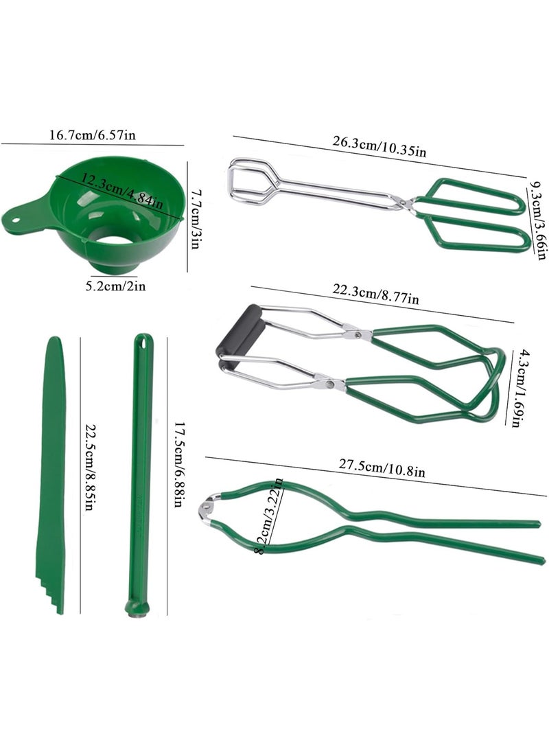 Canning Supplies Essentials Boxed Set, Canning Supplies Starter Kit, 6 Piece Set Included Canning Jar Lifter Canning Funnel Bubble Popper And Measurer Magnetic Lid Lifter Jar Wrench kitchen Tongs - Image 2