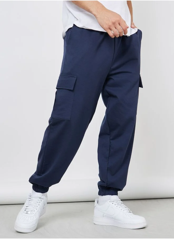 ستايلي Oversized Fit Cargo Joggers with Elasticated Hem