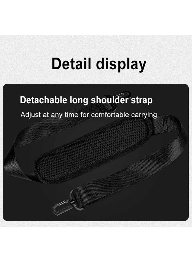 ARCTIC HUNTER Golden Wolf 28L Premium Gym Bag Water Resistant Duffel Bag with Shoe Compartment with Detachable Shoulder Straps for Men and Women, LXB00917, Black - Image 4