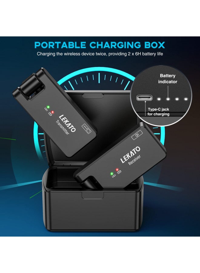 LEKATO LEKATO Wireless Guitar System with Charging Box Rechargeable Wireless Guitar Transmitter Receiver 2.4Ghz Wireless Audio System for Electric Guitar Bass (WS-100)  - Image 2