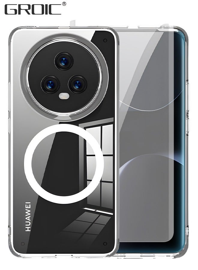 GROIC For Honor Magic 5 Case, Compatible with Magsafe 1 Pcs Glass Screen Protector Not Yellowing Slim Thin Shockproof Phone Cover 6.73‘’ -Clear - Image 1