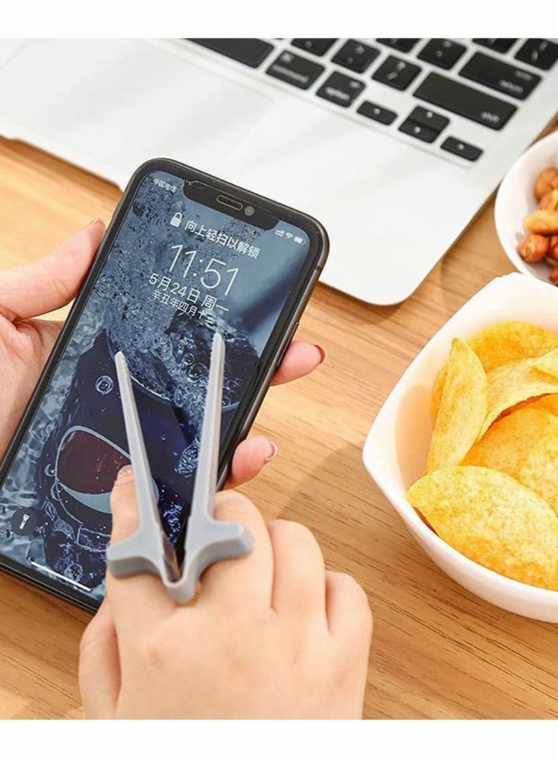 KASTWAVE - Finger Chopsticks for Gamers, Lazy Auxiliary Chopsticks, Portable Snack Clamp Clips - Image 1