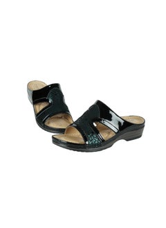 Michelle Morgan 092-2825 Michelle Morgan Ladies Casual Sandals 88998-41 Black / Green  - Image 3
