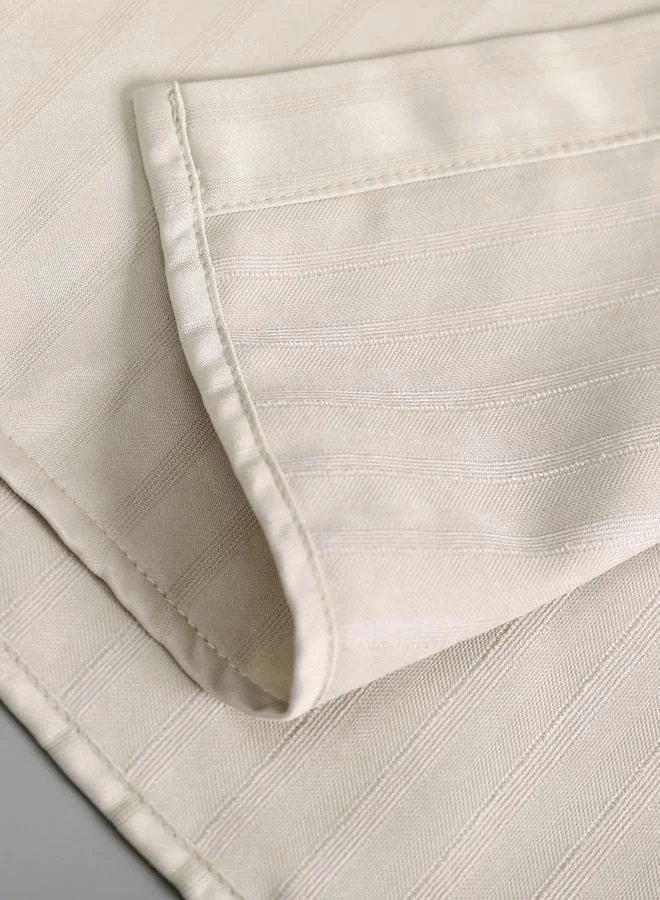 Take Two Beige Men Beige Striped Short Sleeve Button Front Shirt and Shorts Co-Ords for Men | Best Price UAE