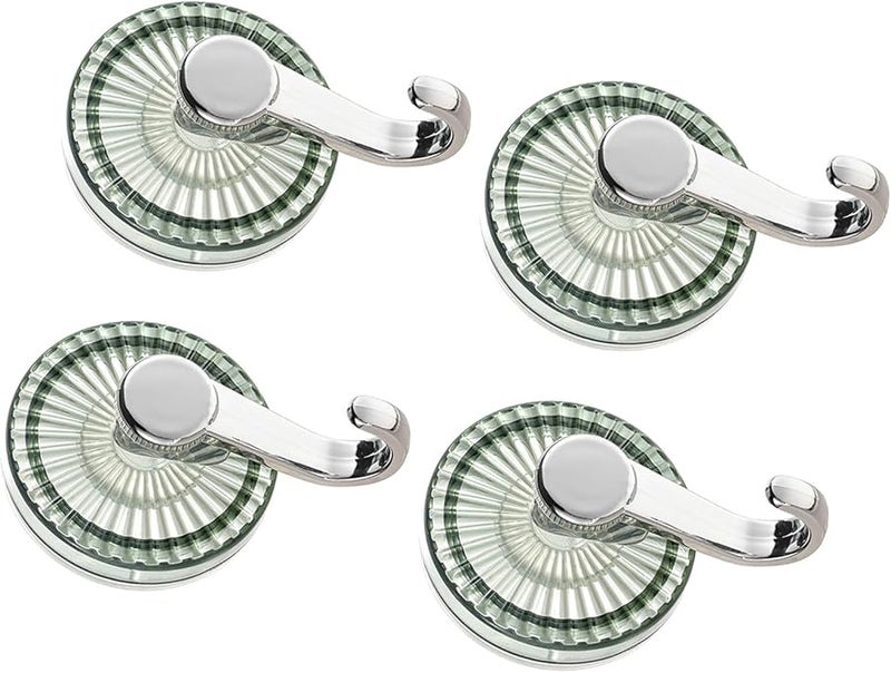 Green Suction Cup Hooks No Drill Bathroom Towel Hanger Waterproof Kitchen Organizer - Image 1