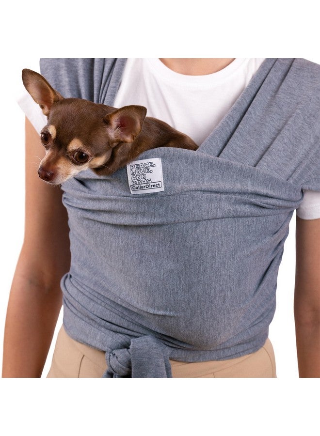 CollarDirect Dog Sling Carrier for Small Dogs - Anti-Anxiety Cat Sling, Puppy Pouch - Pet Sling in Gray Black Blue Green Pink Yellow (Gray, Standard) - Image 1