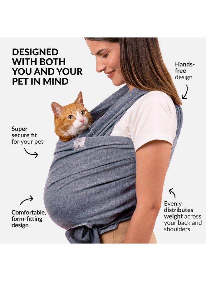 CollarDirect Dog Sling Carrier for Small Dogs - Anti-Anxiety Cat Sling, Puppy Pouch - Pet Sling in Gray Black Blue Green Pink Yellow (Gray, Standard) - Image 2