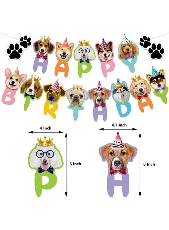 تي أس جي لافتة عيد ميلاد سعيد للكلاب، لافتة حفلات وجه الكلب، لافتة حفلات الرايات، زينة حفلات الجرو، لحفلات أعياد الميلاد وحفلات استقبال المولود الجديد - Image 3