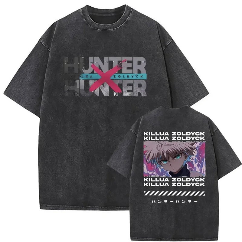 Washed Vintage Anime Hunter X Hunter Gon Freecss Killua Zold - Image 1