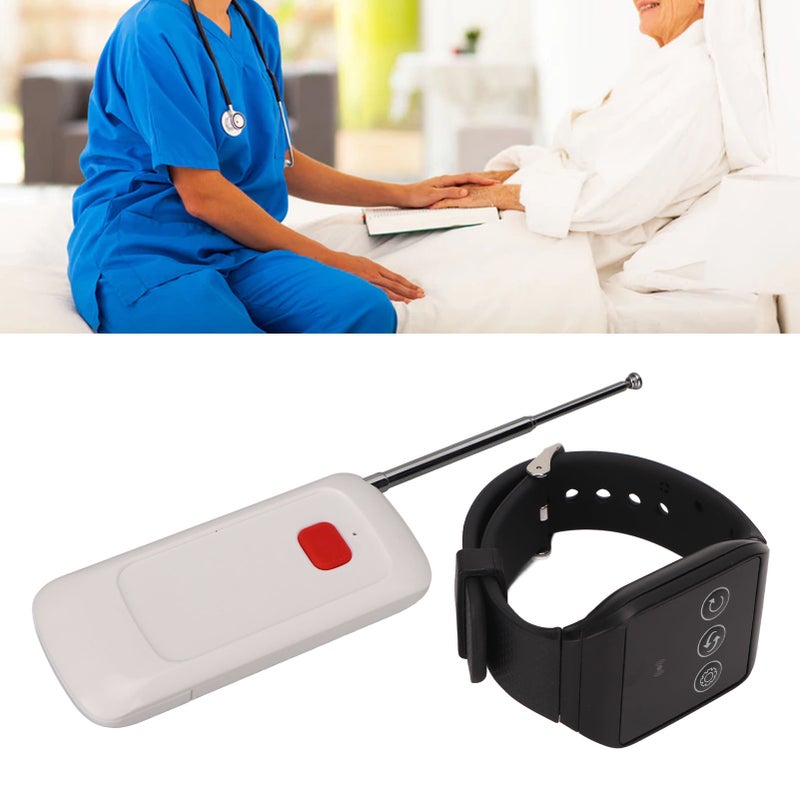 Caregiver Pager Wireless Nurse Call System Alert Button Waterproof for Home Hospital - Image 1