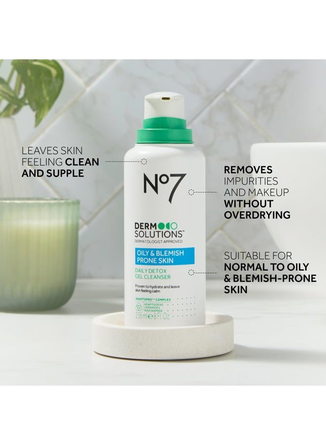 No7 Derm Solutions Daily Detox Foaming Face Wash - Gel Facial Cleanser Formulated with Ceramides, Niacinamide & Adaptogens To Help Maintain Moisture Barrier - For Oily & Blemish-Prone Skin (8 Fl Oz) - Image 4