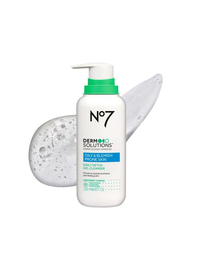 No7 Derm Solutions Daily Detox Foaming Face Wash - Gel Facial Cleanser Formulated with Ceramides, Niacinamide & Adaptogens To Help Maintain Moisture Barrier - For Oily & Blemish-Prone Skin (8 Fl Oz) - Image 1