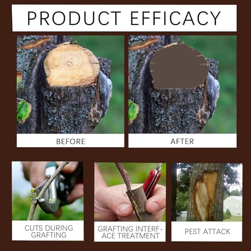 Zriechs Tree Wound Pruning Sealer,Tree Wound Dressing with Brush, Bonsai Cut Paste, Trees Grafting Supplies, Pruning Sealer for Bonsai, Fruit Trees, Roses (1 PCS,100 g) - Image 3