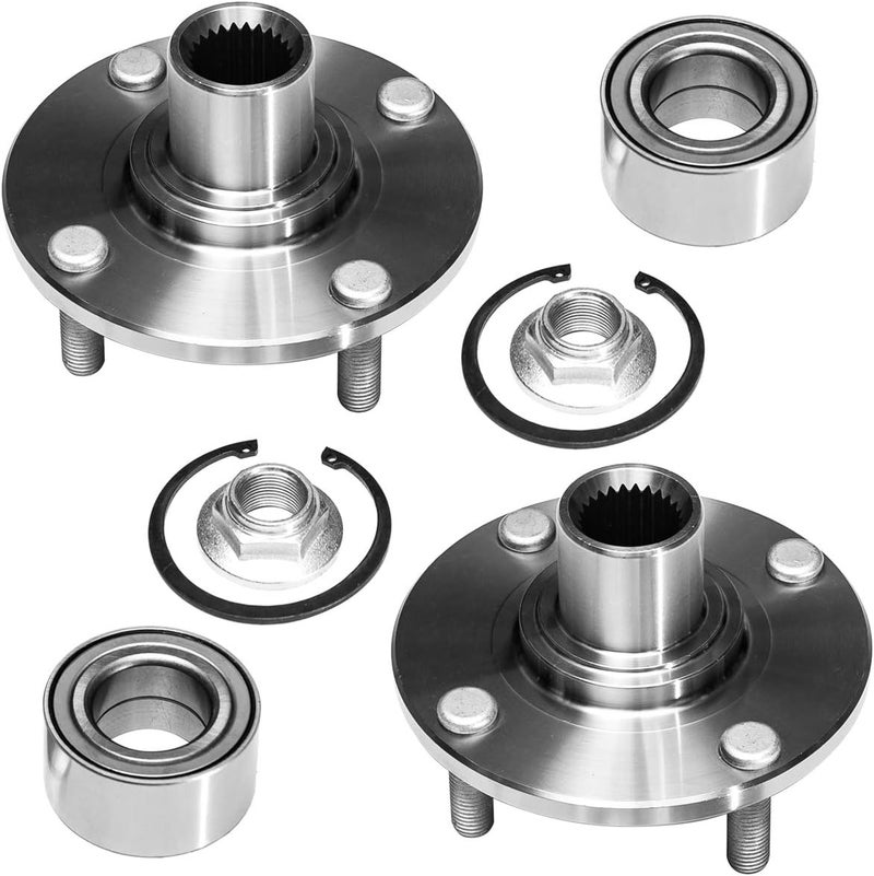 TUCAREST 518510 Front Wheel Bearings and Hub Repair Kit for 2000-2011 Ford Focus (Pair) - Image 1