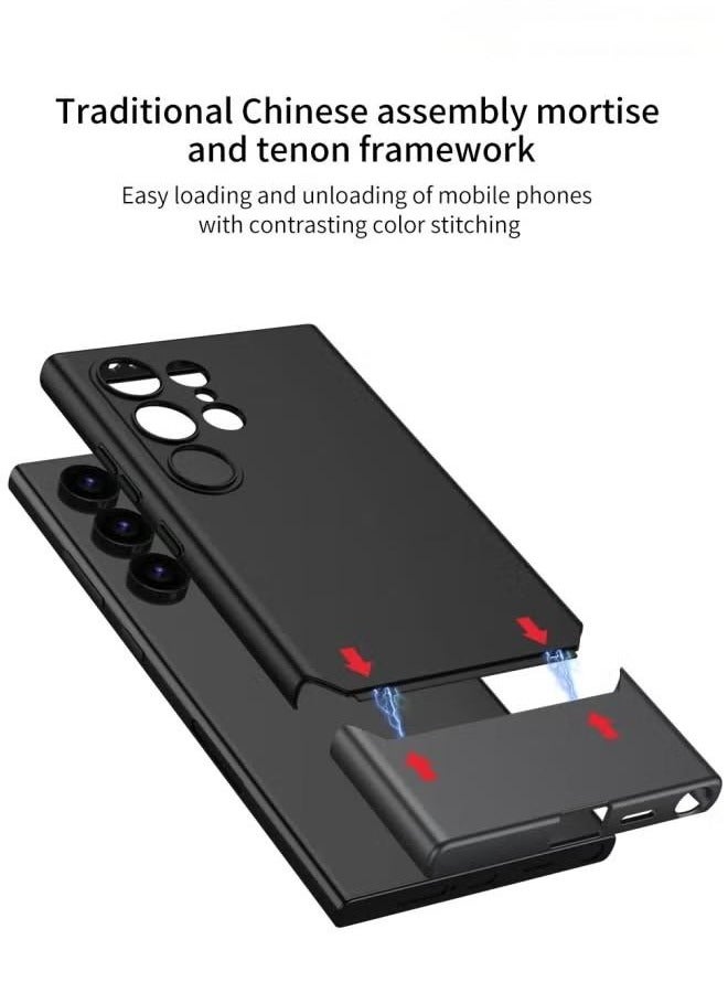 Armor Shockproof Plastic Case For Samsung Galaxy S24 Ultra Color Blocking Hard Matte Phone Cover For Galaxy S24 Ultra Case Back Cover Ultra Thin Case Color-Blocking Design - Image 2
