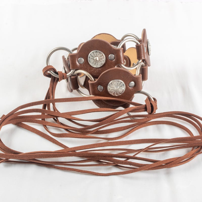 حزام وسط جلد بني حريمي