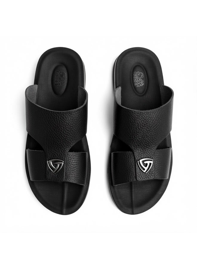 Men's comfortable genuine leather sandals by Akunami — Classic design with ventilation holes — Lightweight orthopedic sole - Image 5