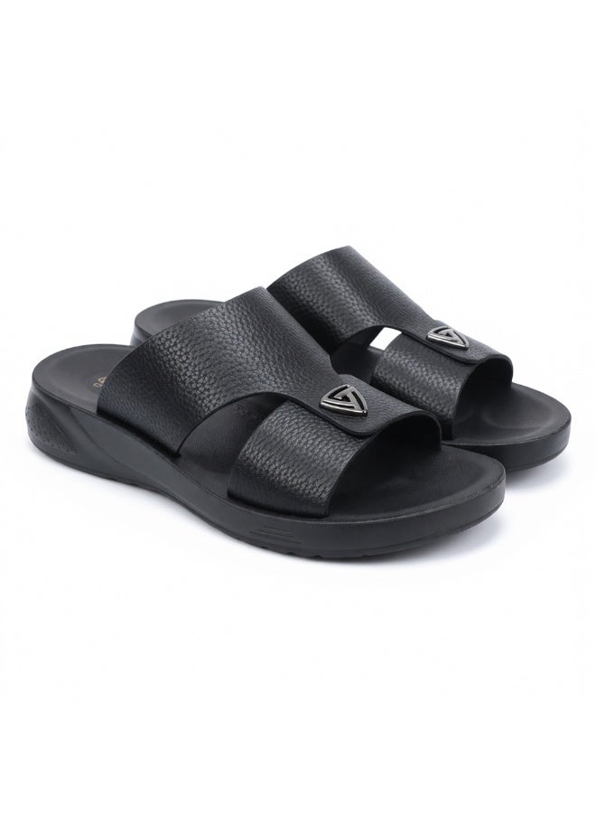 Men's comfortable genuine leather sandals by Akunami — Classic design with ventilation holes — Lightweight orthopedic sole - Image 2
