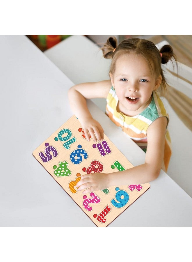 Webby Wooden Educational Colorful Alphabets, Counting Numbers, Fruits, Sea Animals, Public Transport and Shapes Puzzle for Preschool Kids - Set of 6 - Image 2