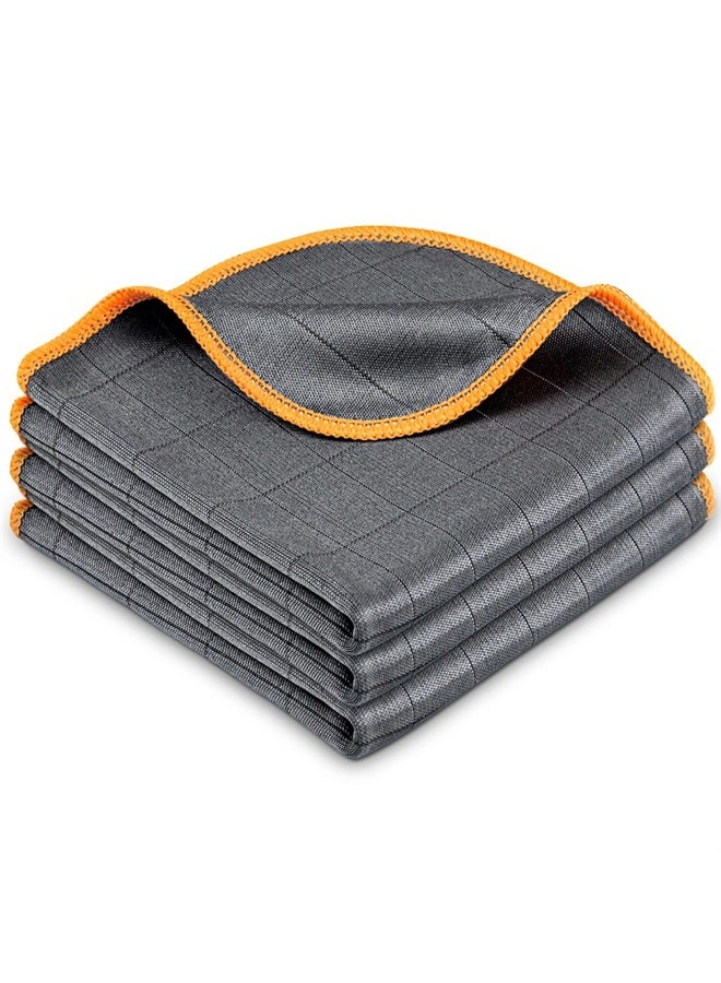 Airlab Carbon Microfiber Cleaning Cloth Glass Window Polishing Lint Free Streak Free Easy Clean Rag Reusable for Mirror Kitchen Dish Auto Detailing, Pack of 3, 12"x12", 400GSM - Image 1