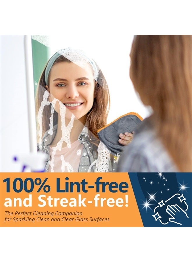 Airlab Carbon Microfiber Cleaning Cloth Glass Window Polishing Lint Free Streak Free Easy Clean Rag Reusable for Mirror Kitchen Dish Auto Detailing, Pack of 3, 12"x12", 400GSM - Image 5