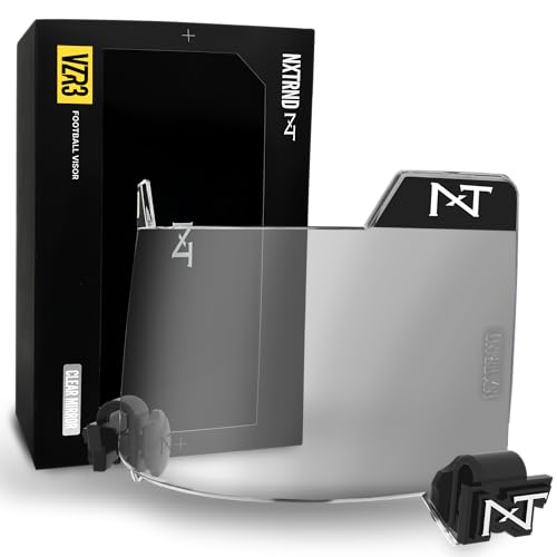 NXT NXTRND Nxtrnd VZR3 Football Visor, Curved Lens Technology, Fits Adult & Youth Football Helmets (Clear Mirror) - Image 1