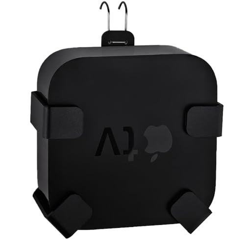 IFCASE Wall/Under Desk/Back of TV Mount Compatible with All Apple TV Generations (Including All 4K Models) (Black) - Image 1