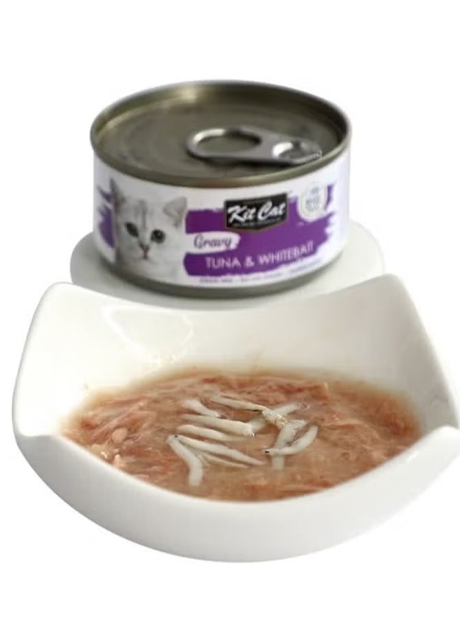 Kit Cat (24 packs) natural wet food for small and large cats with tuna and fish fillet flavor / 80 grams - Image 4