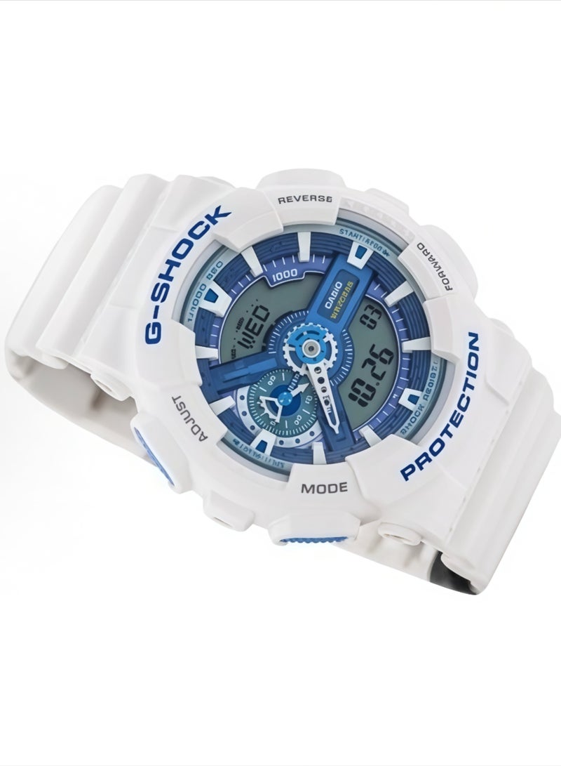 CASAON Casio G-SHOCK Series Summer Exclusive Color Matchway Classic Hands Shockproof and Waterproof Sport Quartz Movement Blue Dial GA-110WB-7A - Image 5