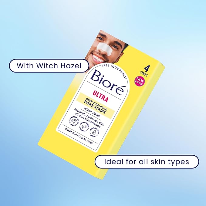 Biore Witch Hazel Ultra Deep Cleansing Pore Strips Nose Strips For Spot Prone Skin - Image 4