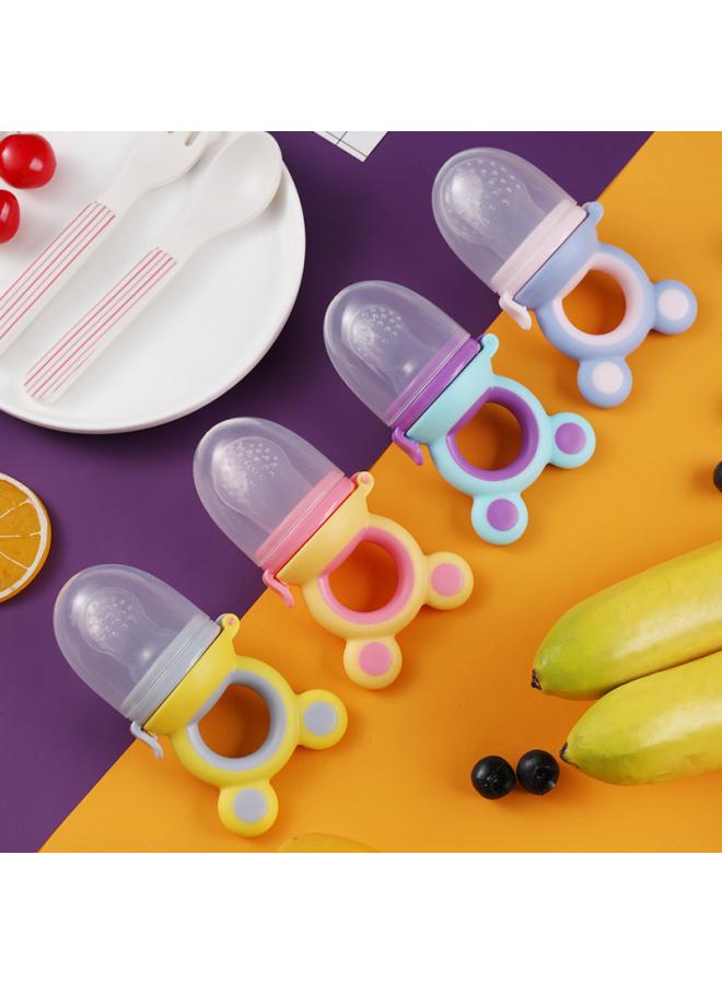 Direct Baby Bite Bite Music Food Grade Children's Fruit Silicone Fruit And Vegetable Music Baby Complementary Food Mesh Bag 