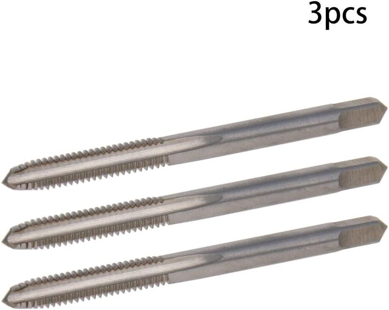 اتول مارت Utoolmart مخرطة آلة، 8-32 H2 دقة HSS برغي آلة سدادة صنبور، لامعة النهاية، جولة رمح مع نهاية مربعة 3Pcs - Image 3