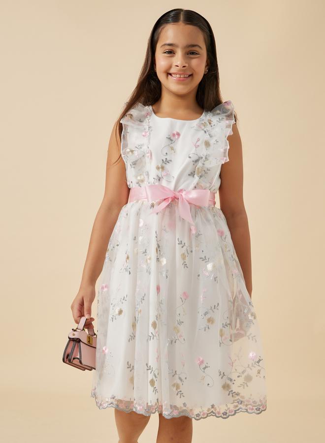 Styli Floral Trim Dress  - Image 3