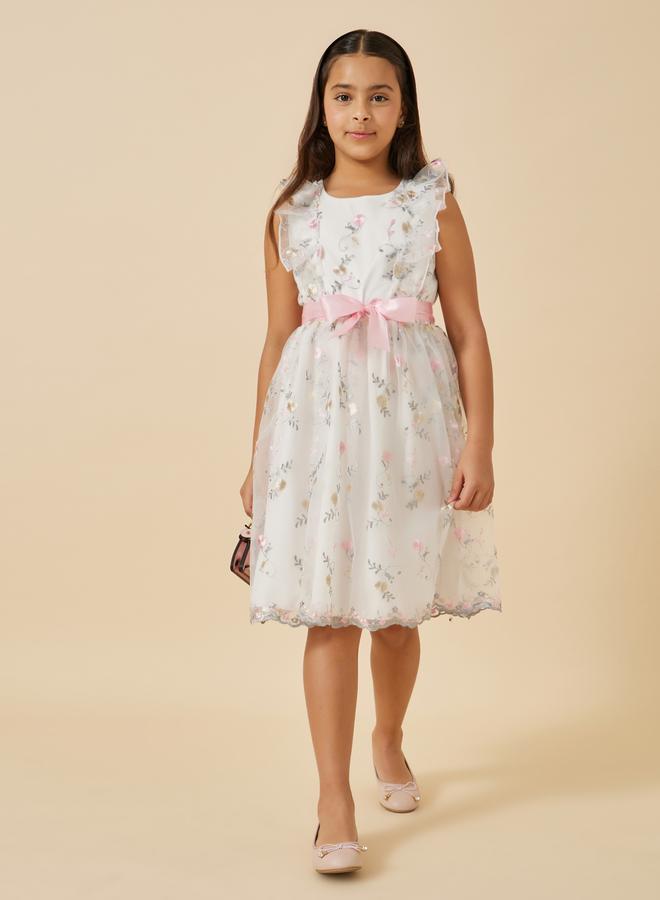 Styli Floral Trim Dress  - Image 1
