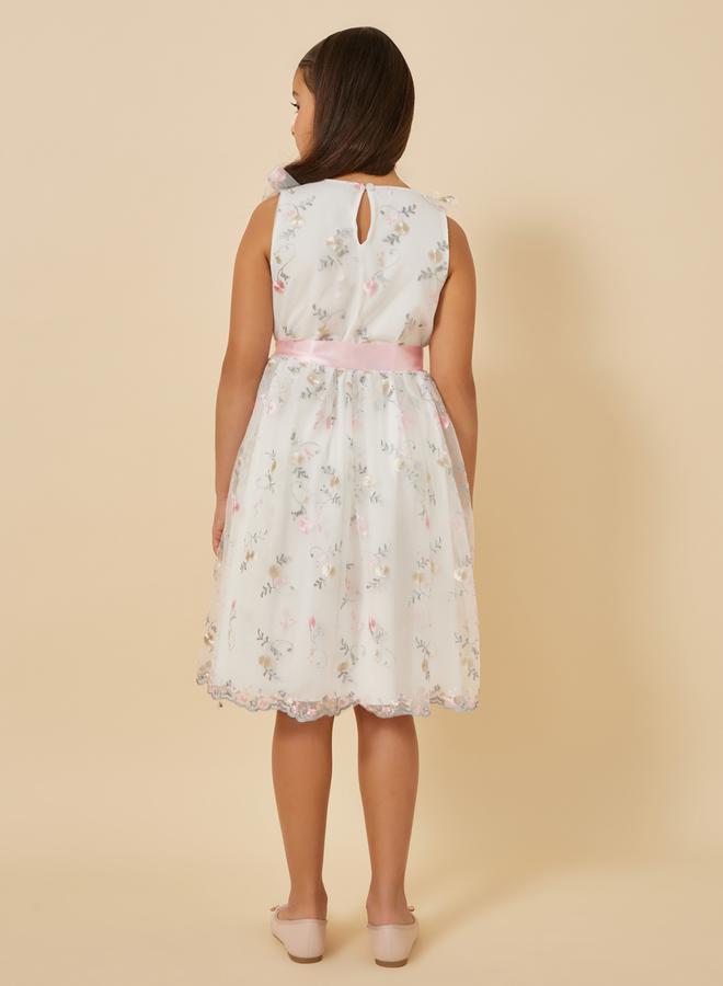 Styli Floral Trim Dress  - Image 5