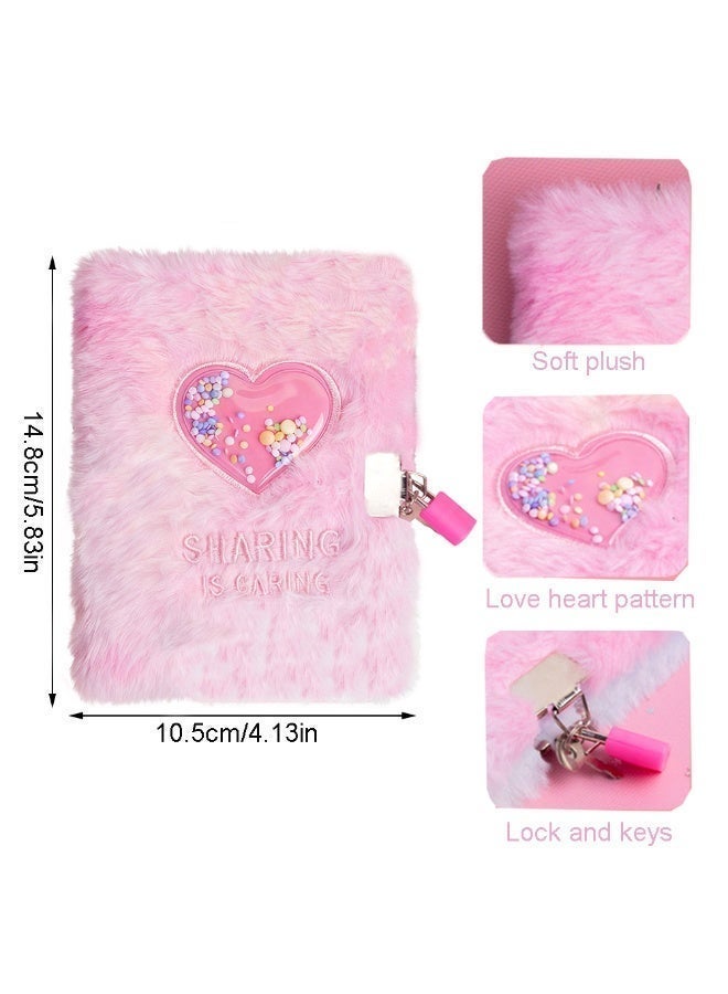 مفكرة أطفال مع قفل ومفتاح، مفكرة مغلقة بحجم A6 للفتيات، هدية للأطفال، دفتر مبطّن باللون الوردي للكتابة في المدرسة والمكتب - Image 4