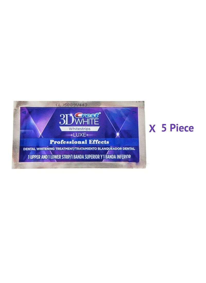 Crest 5-Piece 3D Whitestrips Teeth Whitening Professional Effect 10 Strip  - Image 1