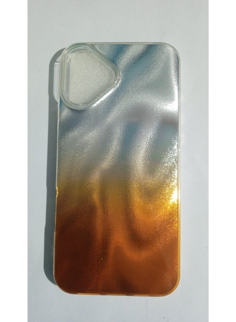 جراب هاتف محمول بتصميم متدرج الألوان يوفر حماية للهاتف من الخدوش والصدمات اليومية يتميز بتصميم أنيق يعكس الألوان بشكل جذاب.متوفر لايفون 16 بلس