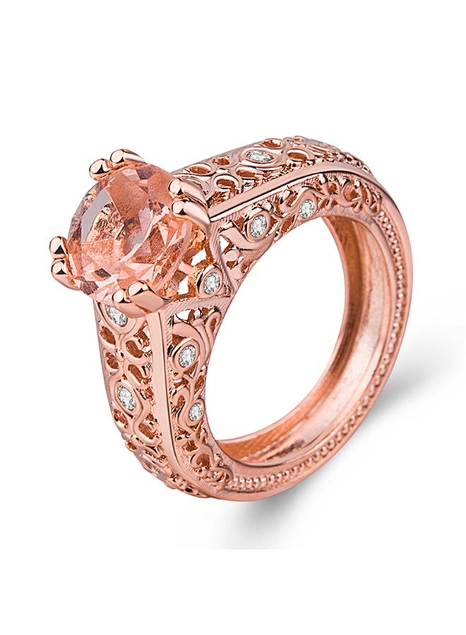 KUYING Original Hollowed Out Carved Diamond Ring With Six Claws Set With Sparkling Main Diamonds - Image 1