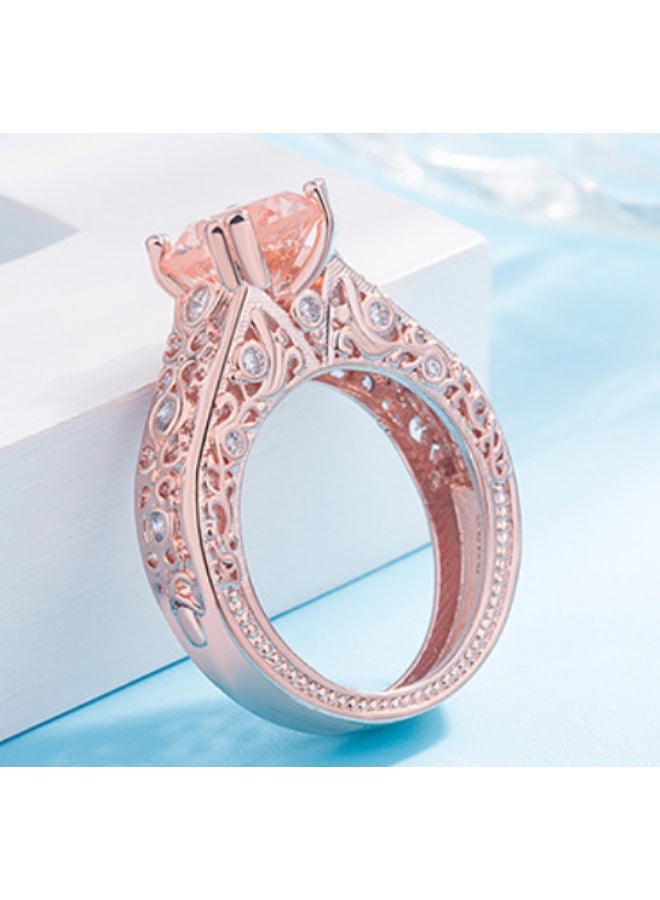 KUYING Original Hollowed Out Carved Diamond Ring With Six Claws Set With Sparkling Main Diamonds - Image 3