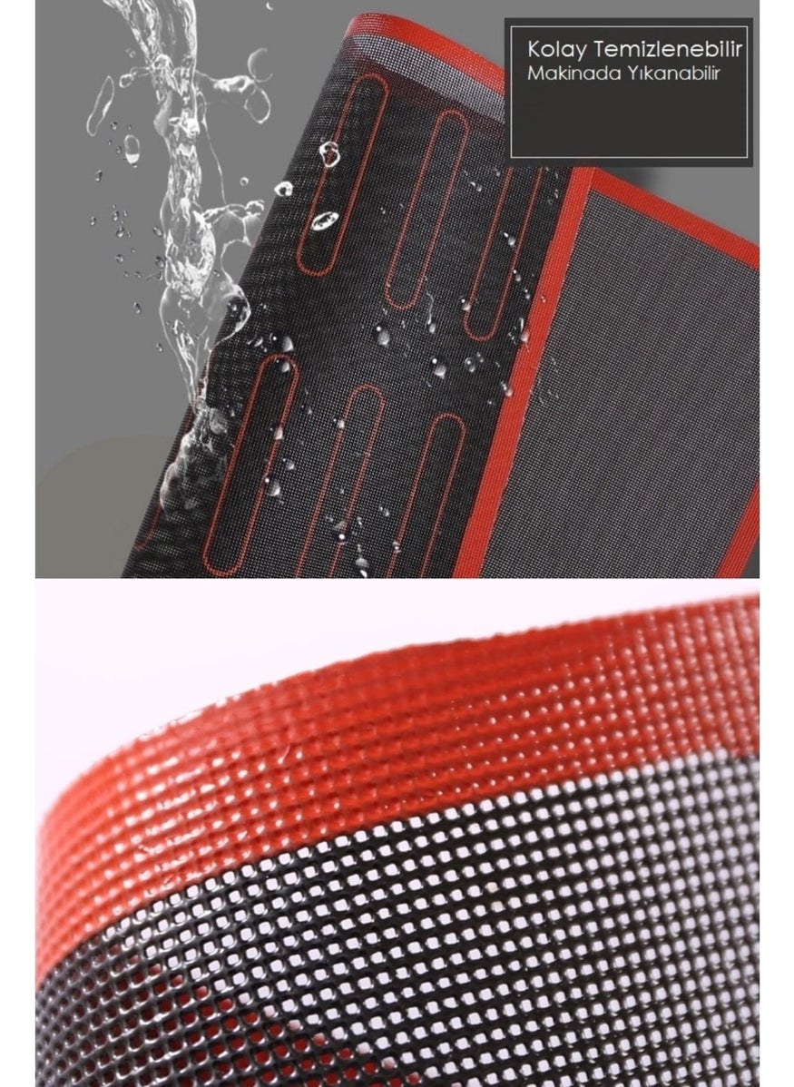 Tinky Winky - Double Sided Perforated Macarons and Eclair Baking Mat Silpat 30 x 40 cm - Image 1