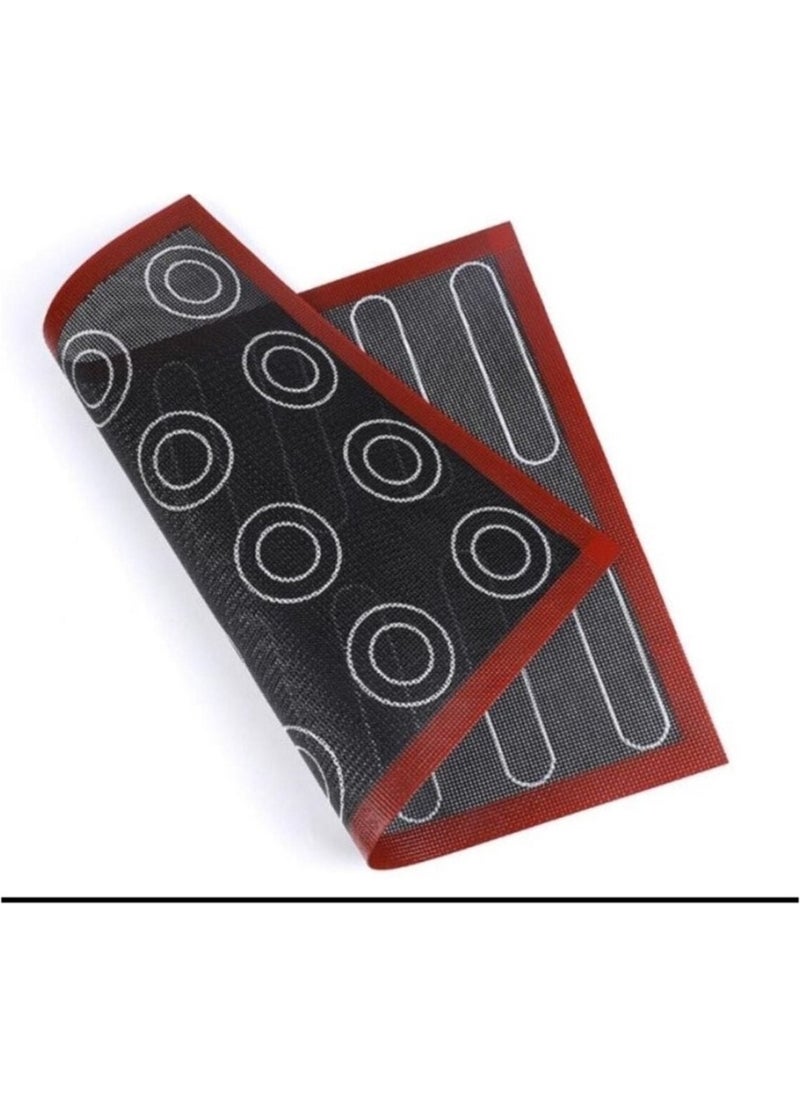Tinky Winky - Double Sided Perforated Macarons and Eclair Baking Mat Silpat 30 x 40 cm - Image 1